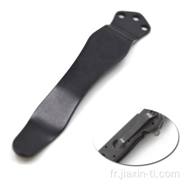 Clips pour couteaux de transport profond en titane Clip de poche pour ceinture